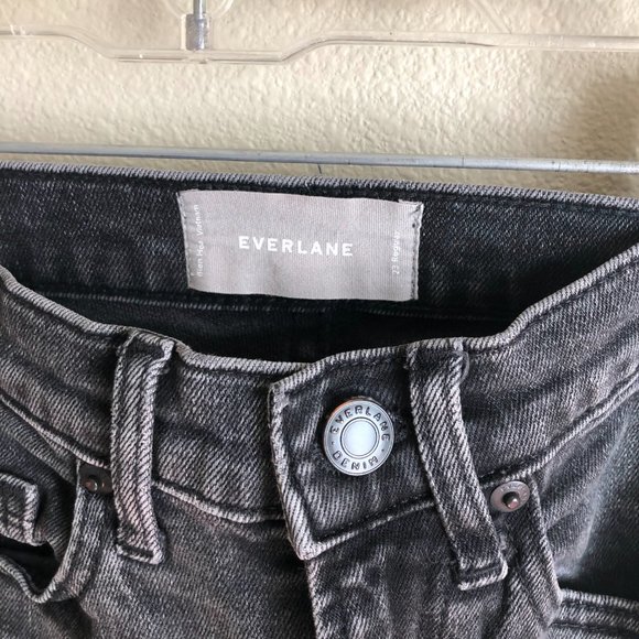 Everlane high waisted gray kick crop jeans - Picture 3 of 3
